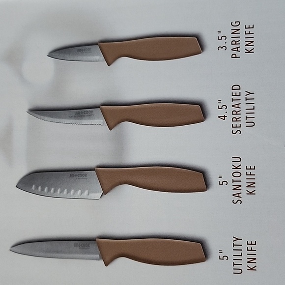 AR+COOK 8 Pieces Knife Block Set, Ombre - Picture 12 of 17